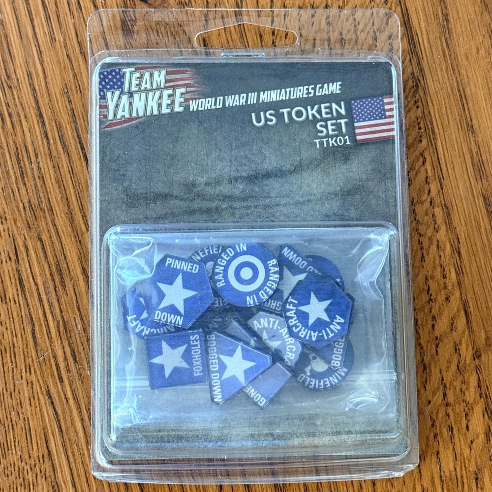 Team Yankee TTK01 US Token Set World War III Miniatures Game Blue New Sealed